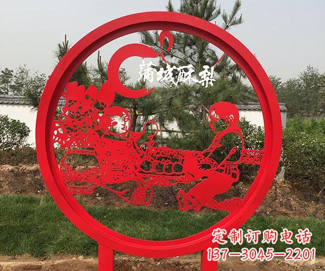 公園不銹鋼剪紙民俗雕塑