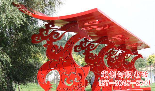 新潮不銹鋼公園涼亭雕塑