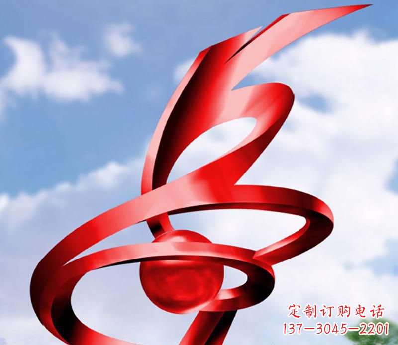 公園裝飾不銹鋼指環雕塑