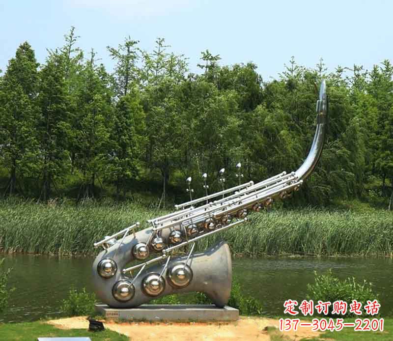 公園裝飾專用不銹鋼薩克斯音樂雕塑