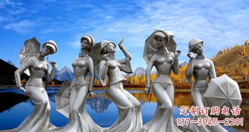 現代少女雕塑