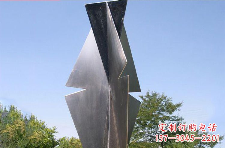 不銹鋼樹葉雕塑更新公園景觀