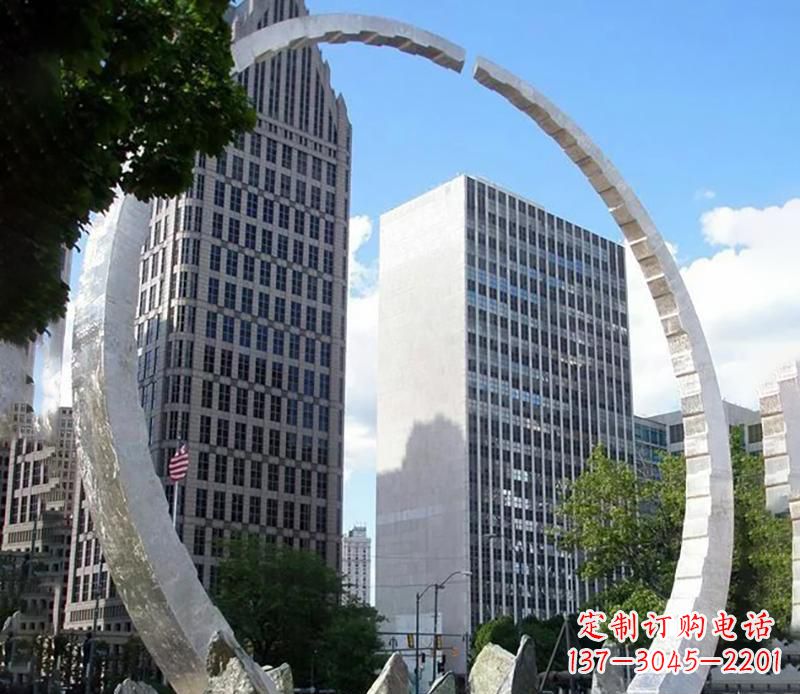 金屬圓環景觀雕塑