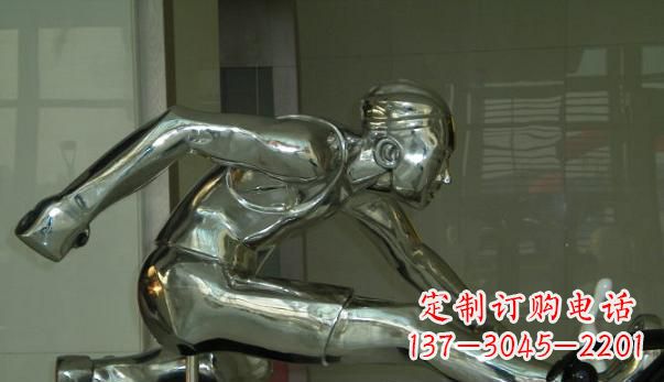 不銹鋼運動員雕塑