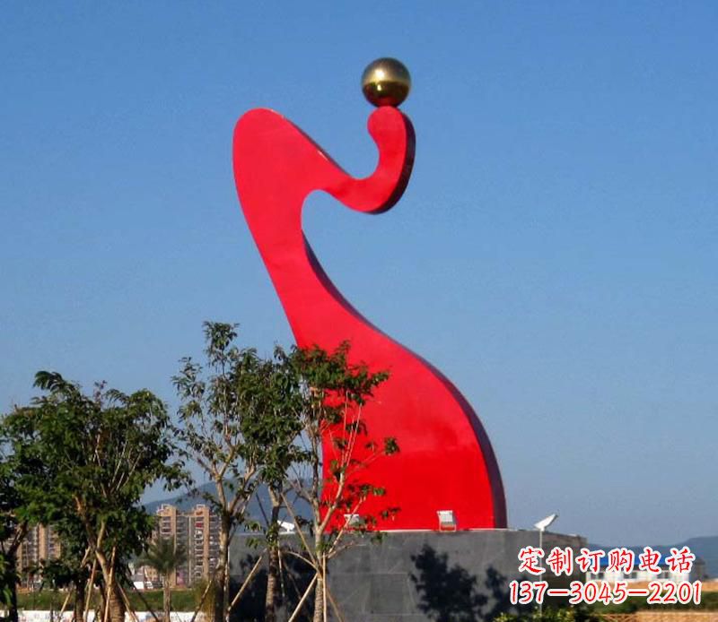 公園彩帶不銹鋼景觀雕塑