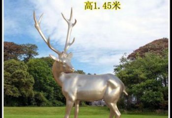 高端室外不銹鋼巨型動物鹿雕塑