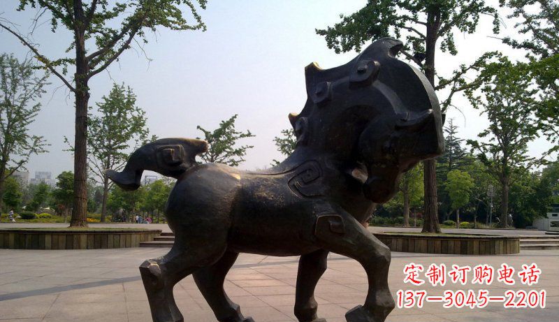 中領雕塑靈動小馬銅雕