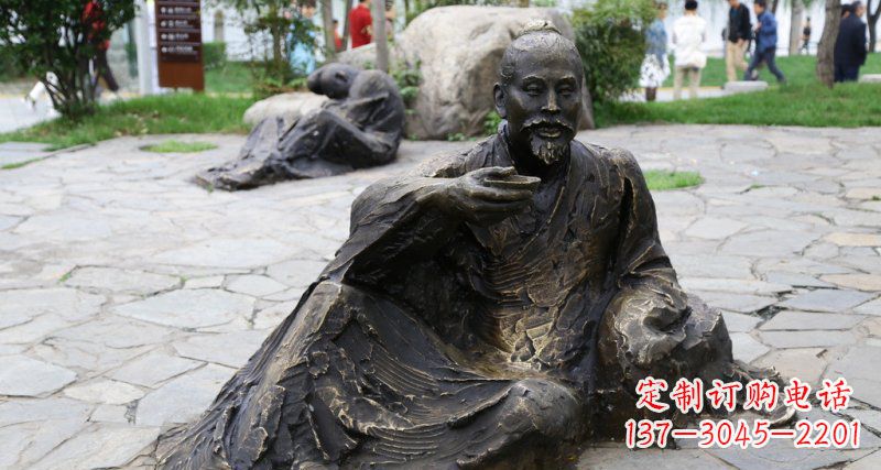 公園古代人物銅雕 (5)
