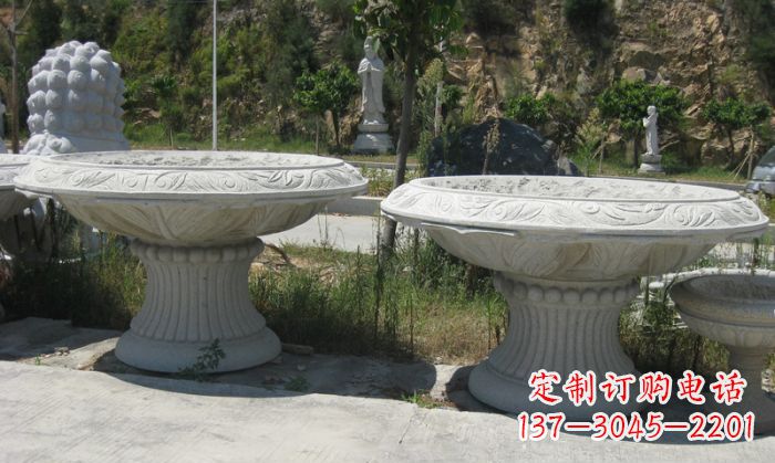 公園景觀大理石花盆雕塑