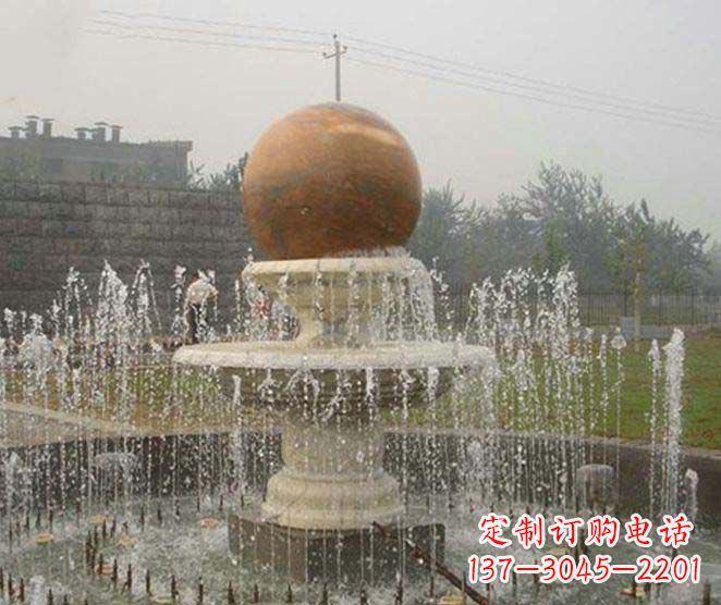 公園景觀風水球噴泉石雕