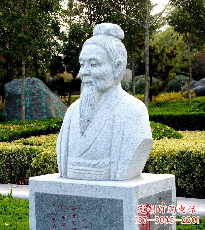 以歷史名人頭像捕捉歷史文脈——由中領雕塑定制的王獻之石雕頭像