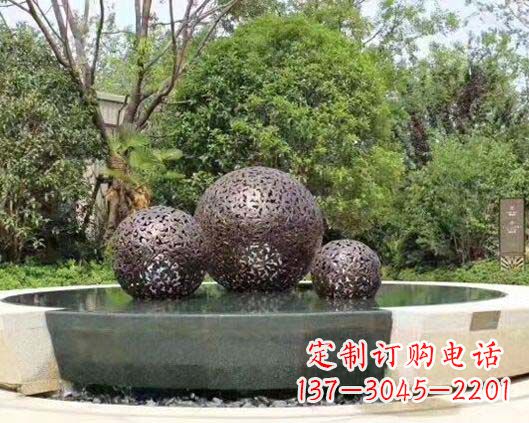 公園鏤空球不銹鋼景觀雕塑