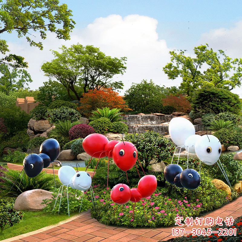 公園螞蟻玻璃鋼雕塑擺件