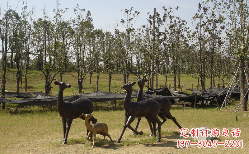 優雅雕塑-梅花鹿銅雕 優雅雕塑-梅花鹿銅雕