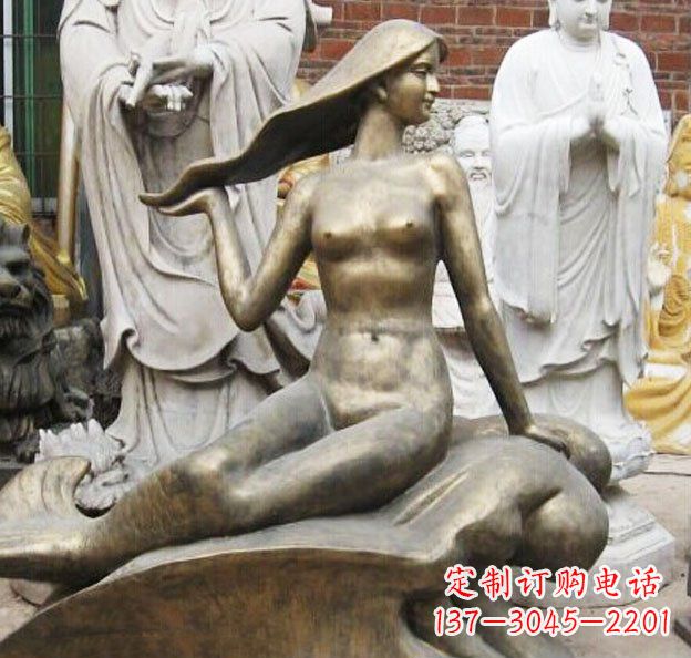 精美銅質美人魚雕塑 精美銅質美人魚雕塑