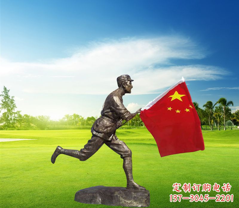 精美國旗銅雕 精美國旗銅雕