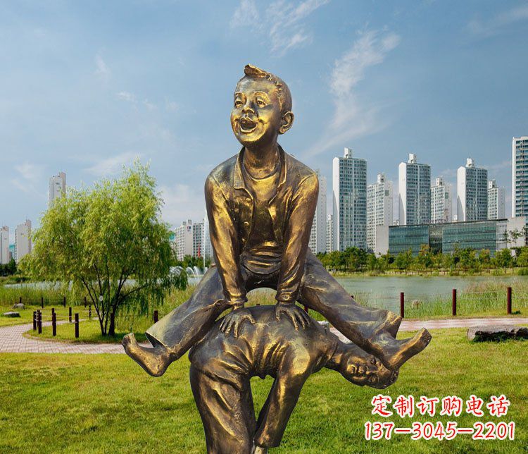 中領雕塑銅質經典跳馬蹲人雕塑 中領雕塑銅質經典跳馬蹲人雕塑