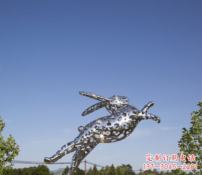 不銹鋼兔子雕塑