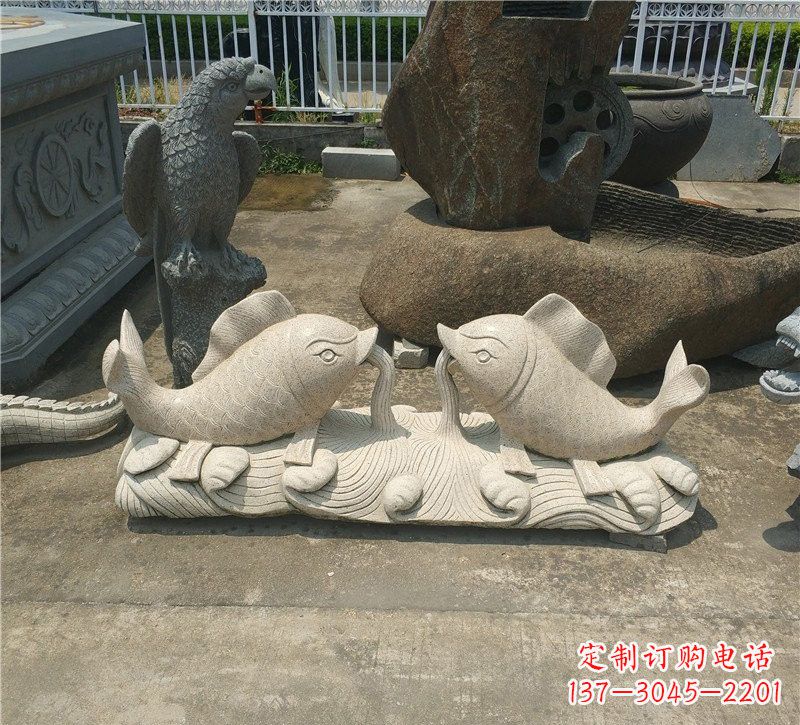 優質鯉魚石雕