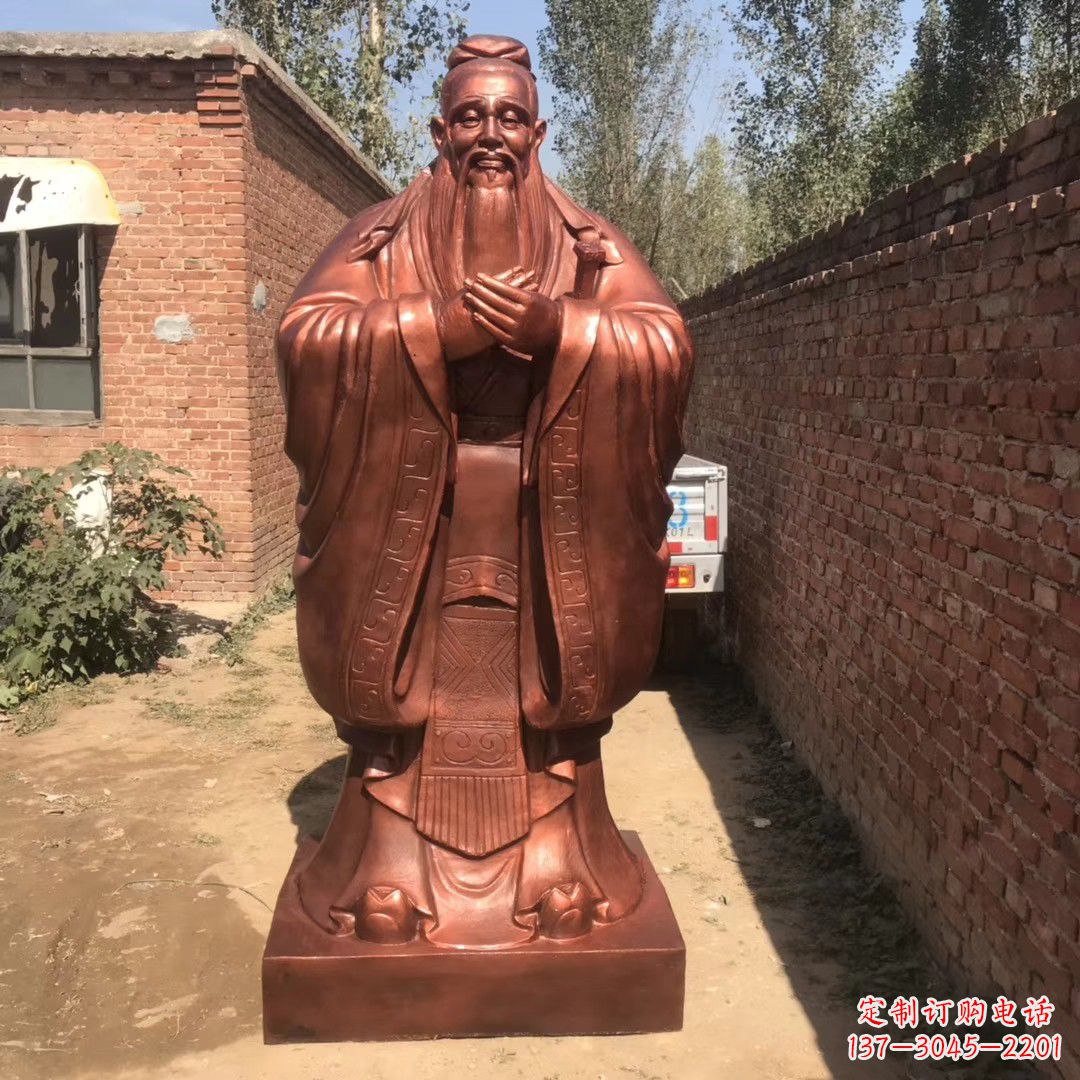 中領雕塑精致孔子銅雕,傳承文明智慧 中領雕塑精致孔子銅雕,傳承文明智慧