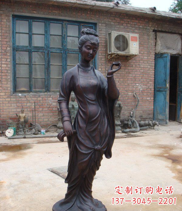中領雕塑精美美女銅雕 中領雕塑精美美女銅雕