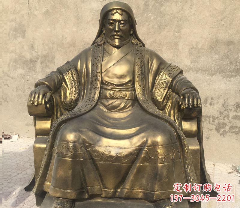 展現(xiàn)歷史榮光的成吉思汗銅雕 展現(xiàn)歷史榮光的成吉思汗銅雕
