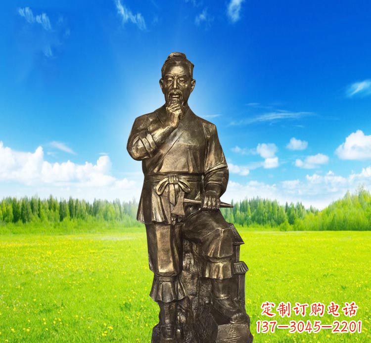 古代名人魯班銅雕
