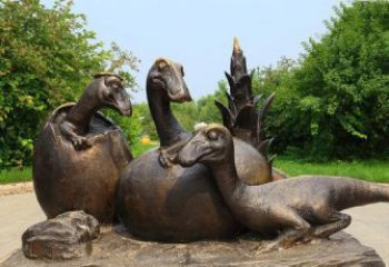 公園仿真恐龍銅雕