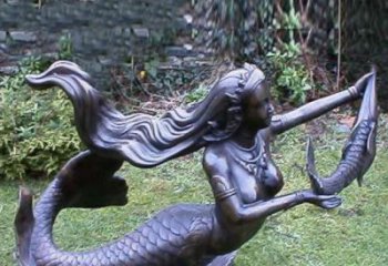 美人魚銅雕，精美傳情