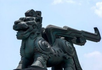中領雕塑-銅制獬豸雕塑
