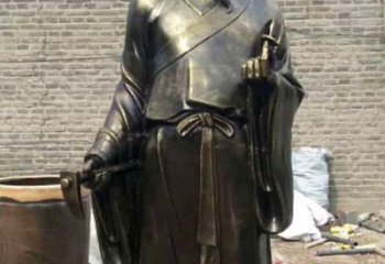 中國古典名醫李時珍銅雕塑