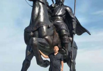 以古代騎馬將軍為靈感的銅雕