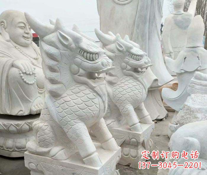 麒麟雕塑 - 古代/大理石/麒麟/石雕 麒麟雕塑 - 古代/大理石/麒麟/石雕