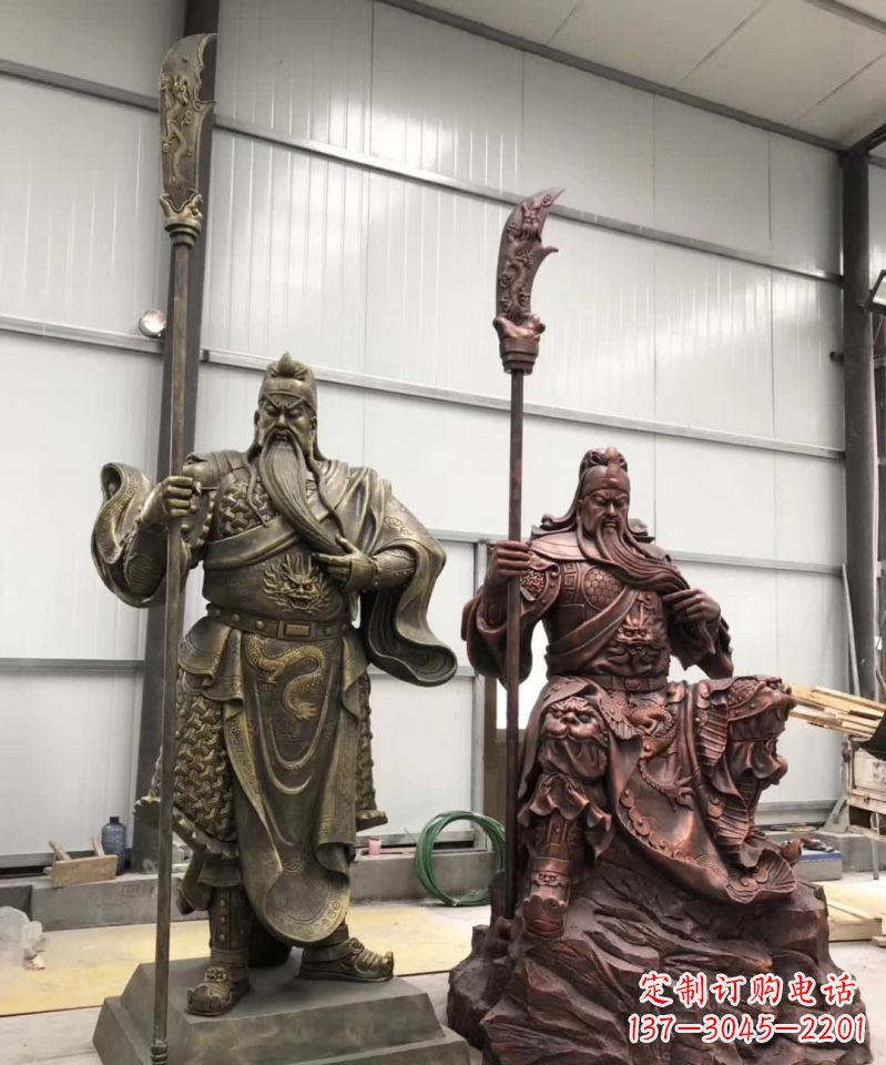 關公人物銅雕1