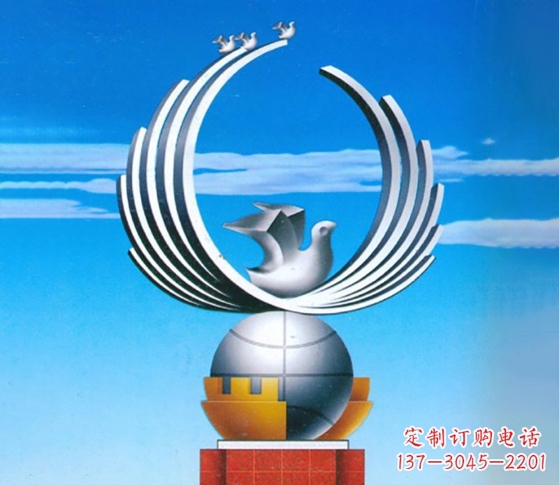 廣場不銹鋼安居樂業(yè)雕塑