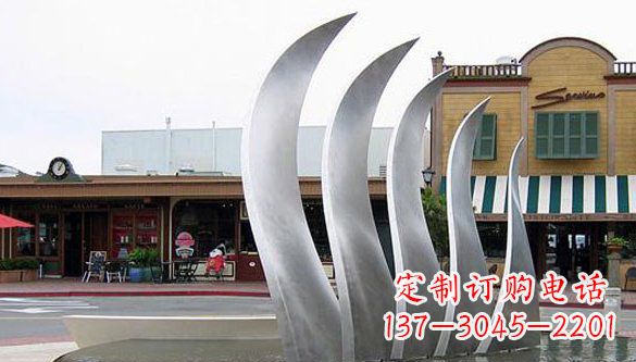 廣場不銹鋼翅膀雕塑