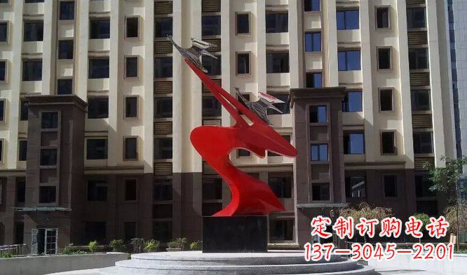 廣場不銹鋼抽象雕塑 (9)