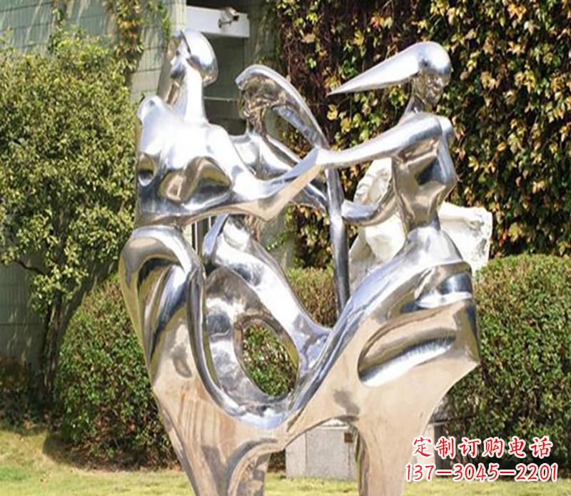 廣場不銹鋼抽象跳舞雕塑