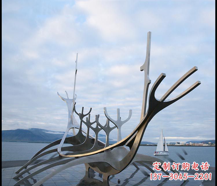 廣場不銹鋼創意線條雕塑