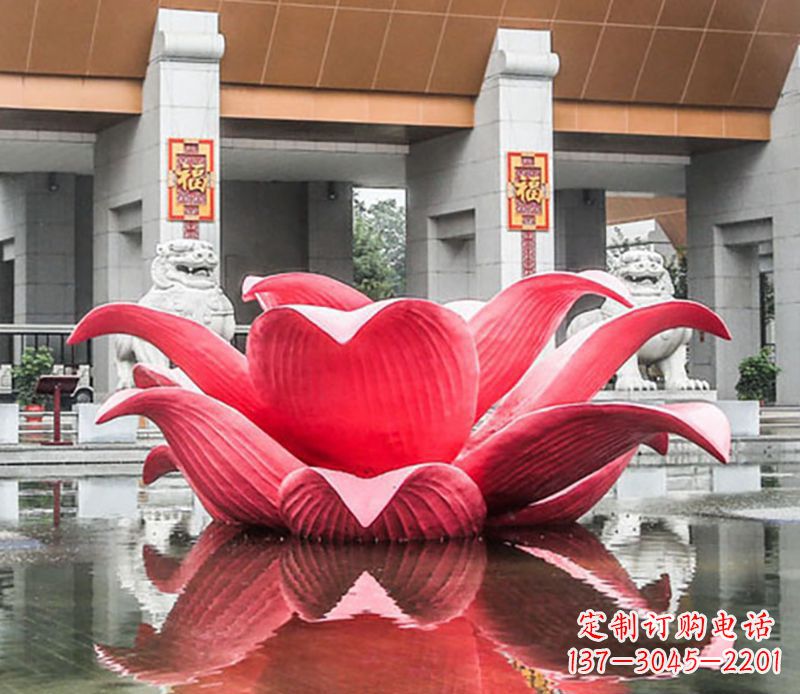 荷花雕塑 - 廣場/不銹鋼/荷花/景觀 荷花雕塑 - 廣場/不銹鋼/荷花/景觀