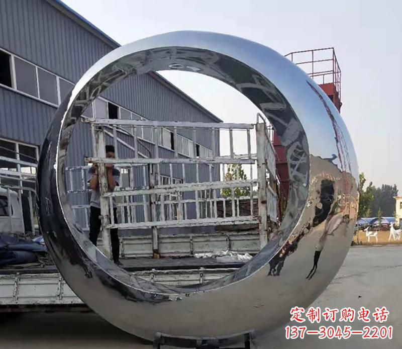 廣場不銹鋼鏡面球景觀雕塑