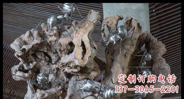 廣場(chǎng)不銹鋼螞蟻上樹(shù)景觀雕塑