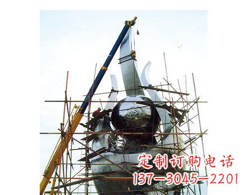 廣場不銹鋼圣火景觀雕塑
