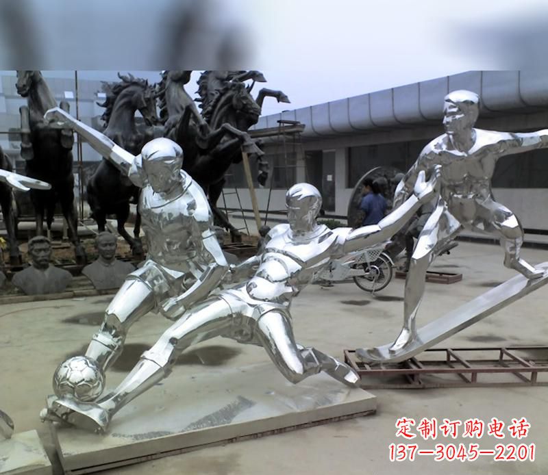 廣場不銹鋼足球運動雕塑 廣場不銹鋼足球運動雕塑