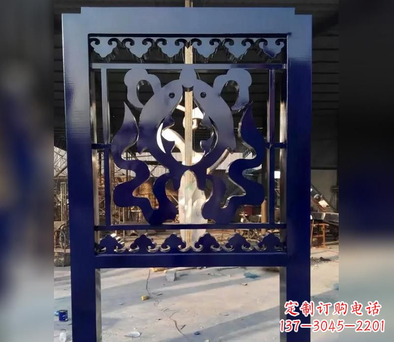 廣場(chǎng)彩色不銹鋼剪紙雕塑