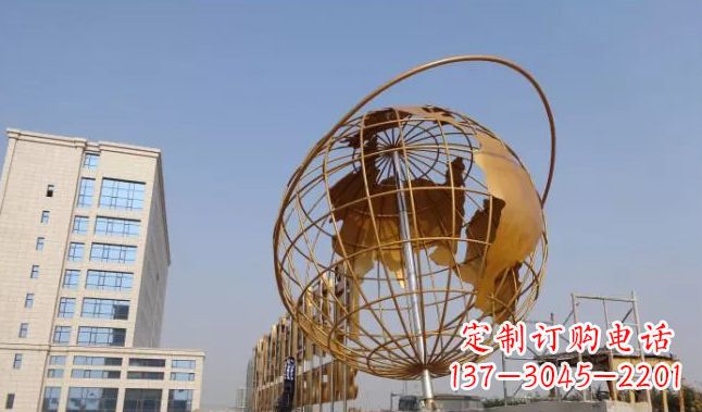 廣場地球儀不-銹-鋼-雕-塑-