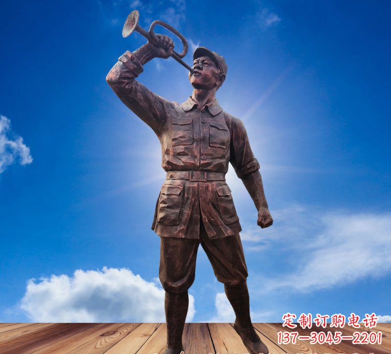廣場紅軍人物銅雕