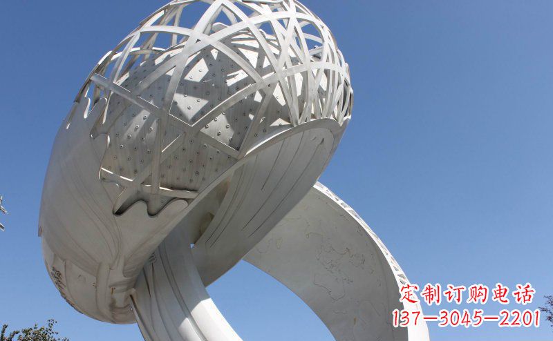 廣場戒指不-銹-鋼-雕-塑- (2)