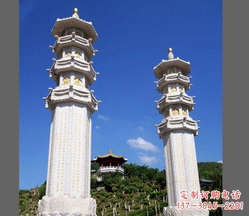 廣場景觀大理石寶塔石雕