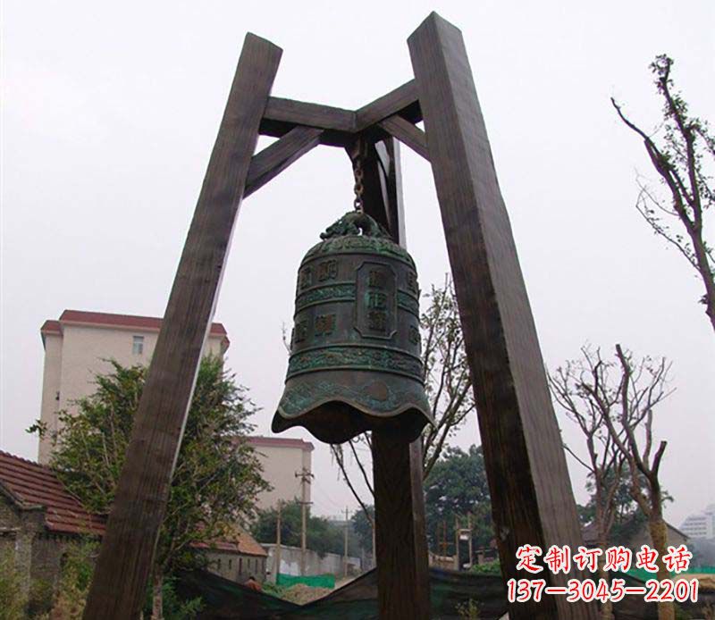 廣場銅鐘雕塑 (2)